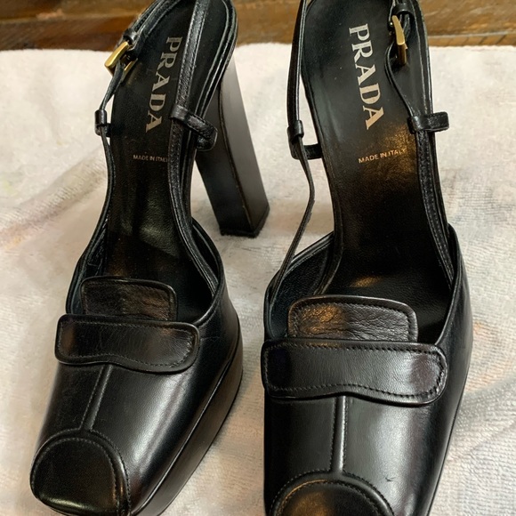 Shoes - Authentic Prada leather platform.